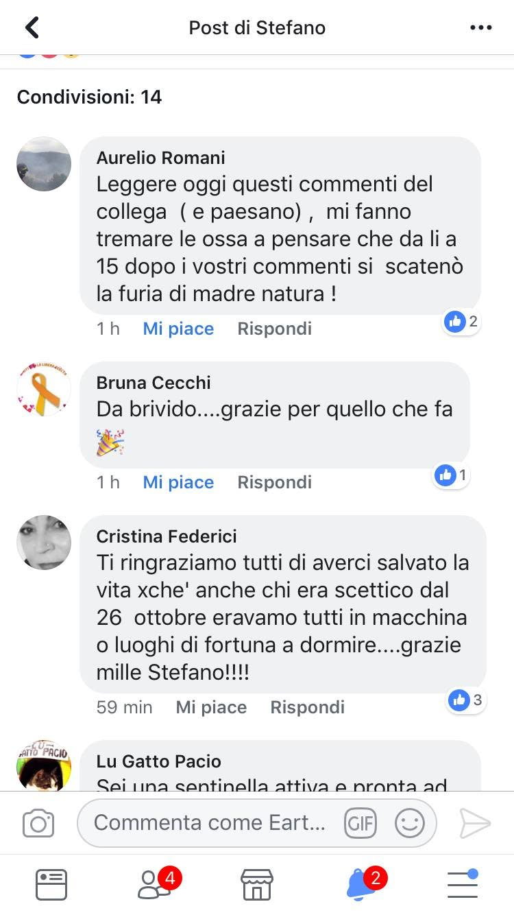 Commenti pubblici successivi alle scosse del 26 ottobre 2016