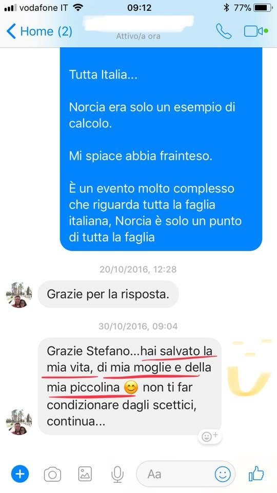 Testimonianza del 30 ottobre 2016